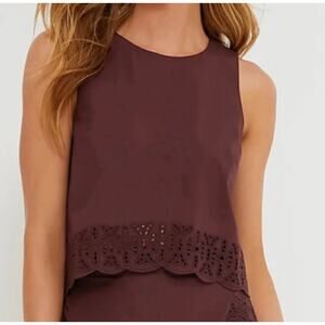 Tuckernuck Cherry Cola Red Sleeveless Top, Size L